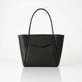 Black textured everyday tote bag