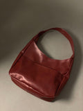 Burgundy shoulder tote bag